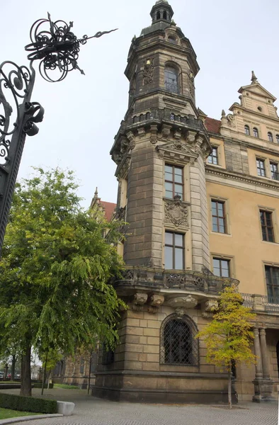 Bohatá Zdobená Brána Rezidenčním Paláci Drážďanech Německy Natočená Roce 2014 — Stock fotografie