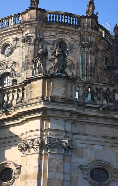 Dresden Gotik Katedrali Nin Bir Kenar Görüntüsü 2014 Çekilmiştir — Stok fotoğraf