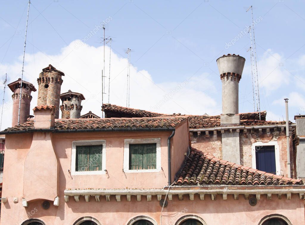roofs of typical Venetian houses