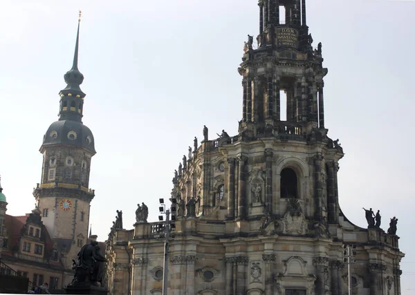 Dresden Katedrali Kutsal Üçlü Katedrali Dresden Daha Önce Saksonya Kraliyet — Stok fotoğraf