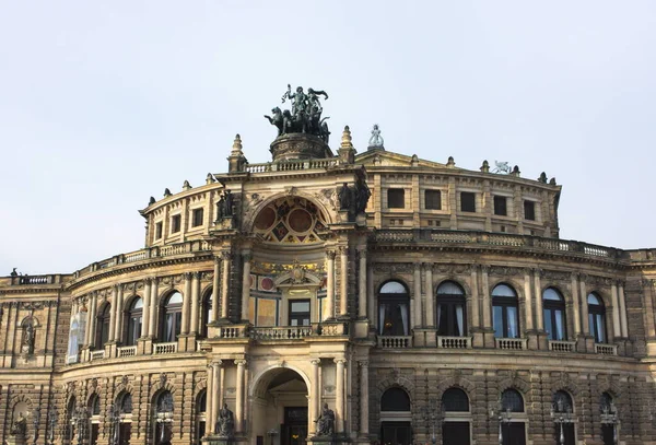 Semperoper Dresda Teatro Dell Opera Dell Opera Stato Sassone Dresda — Foto Stock
