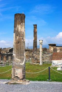 Pompeii, Napoli Körfezi 'nde yer alan ve Herculaneum, Stabiae ve Oplontis gibi volkanik küllerin altında kalan antik bir şehirdir. Bu resim büyük bir pilla gösteriyor.
