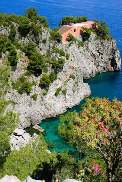 Casa Malaparte Auch Villa Malaparte Ist Ein Haus Punta Massullo — Stockfoto