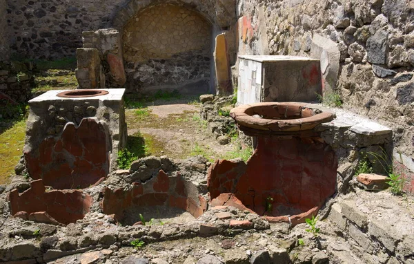 Herculaneum Bylo Starobylé Město Neapolském Zálivu Které Potopilo Jako Pompeje — Stock fotografie