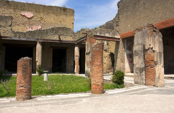 Herculanum Était Une Ancienne Ville Sur Golfe Naples Qui Coulé — Photo