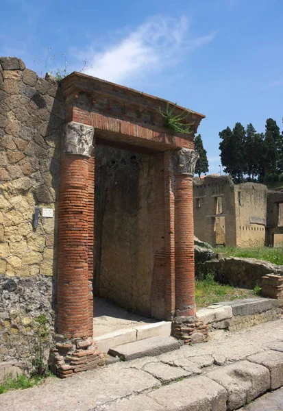 Herculanum Était Une Ancienne Ville Sur Golfe Naples Qui Coulé — Photo
