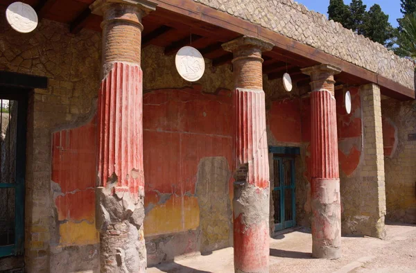 Herculaneum Var Gammal Stad Vid Neapelbukten Som Sjönk Som Pompeji — Stockfoto