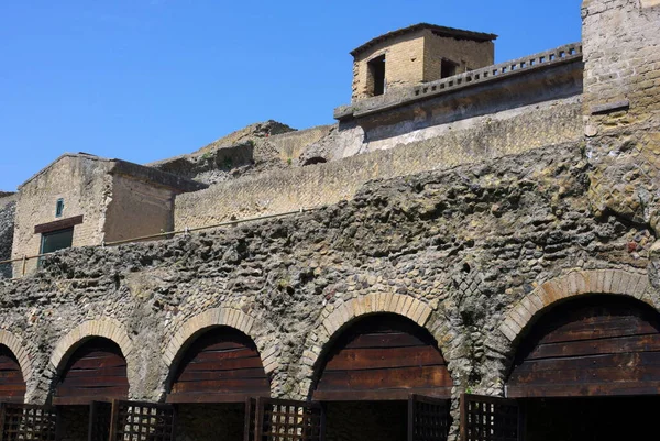 Herculano Fue Una Antigua Ciudad Golfo Nápoles Que Hundió Como — Foto de Stock