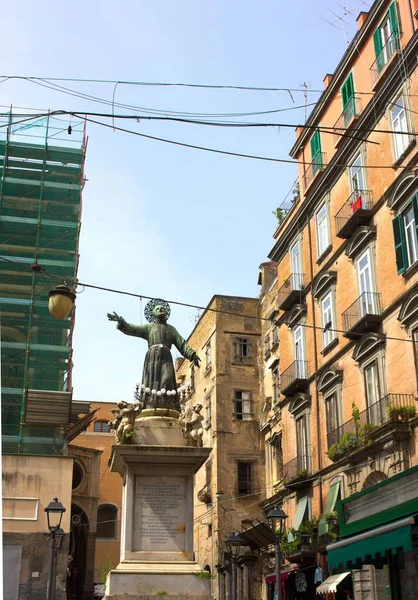 Piazza San Gaetano Napoli Nin Tarihi Merkezinin Göbeğinde Decumanus Major — Stok fotoğraf