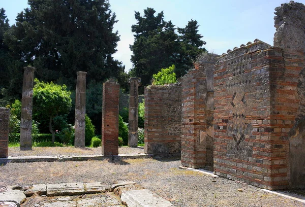 Pompeia Foi Uma Antiga Cidade Campânia Golfo Nápoles Que Como — Fotografia de Stock