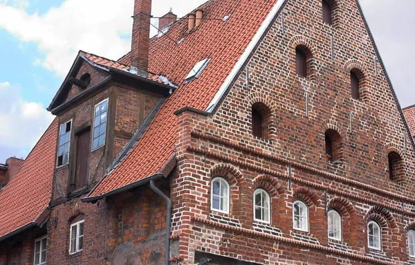 Die Durch Ihr Salz Reich Gewordene Hansestadt Lüneburg Verbindet Ziegelgotik — Stockfoto