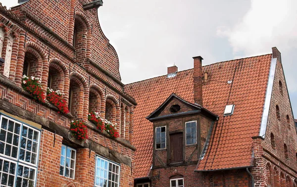 Brique Gothique Renaissance Dans Centre Historique Ville Hanséatique Luebeck Allemagne — Photo