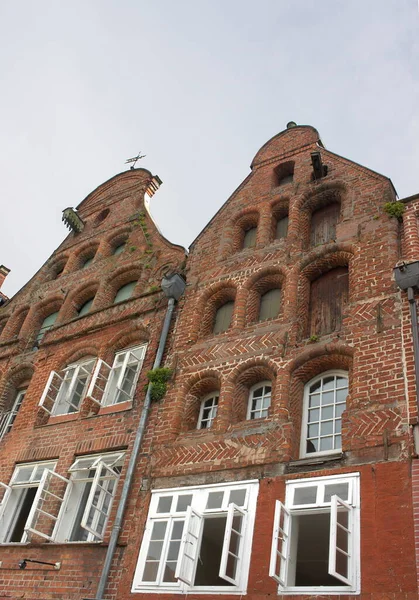 Ladrillo Gótico Renacentista Centro Histórico Ciudad Hanseática Luebeck Alemania — Foto de Stock