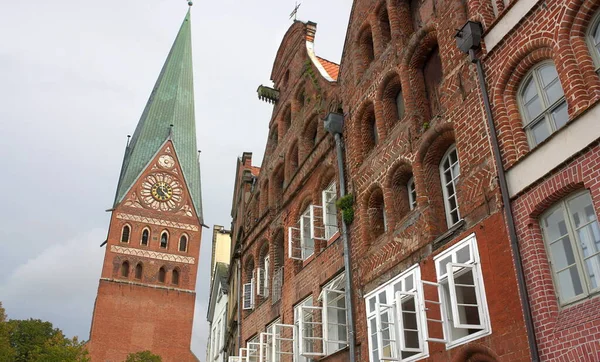 Vue Historique Ville Lueneburg Dans Nord Allemagne Avec Église Johns — Photo