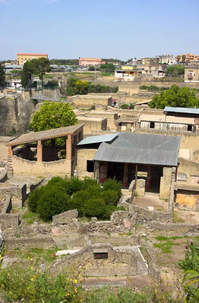 Herculaneum Bylo Starobylé Město Neapolském Zálivu Které Potopilo Jako Pompeje — Stock fotografie