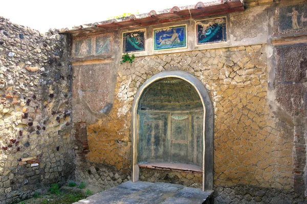 Herculaneum Bylo Starobylé Město Neapolském Zálivu Které Potopilo Jako Pompeje — Stock fotografie