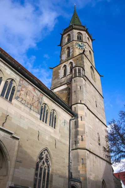 Une Église Romane Dans Ville Historique Schorndorf Dans Région Sud — Photo