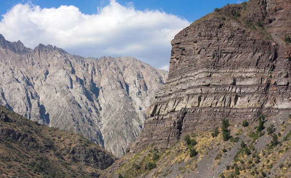 Denna Bild Visar Kanjoner Chiles Cajon Del Maipo Fotograferad Min — Stockfoto
