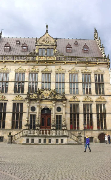 Edifício Histórico Chamado Schuetting Cidade Histórica Bremen Alemanha Esta Foto — Fotografia de Stock