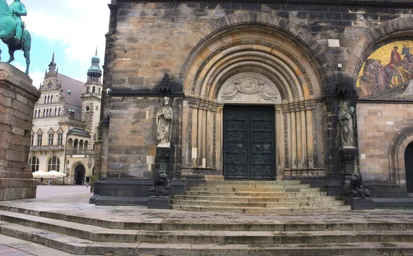 Belediye Binası Ile Eyalet Parlamentosu Arasında Geçen Katedral Bremen Pazar — Stok fotoğraf