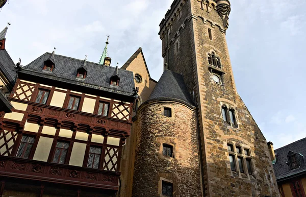 베르니게로데 Wernigerode Castle 황제들 사냥을 요새였다 세기에 르네상스 시대의 요새로 — 스톡 사진