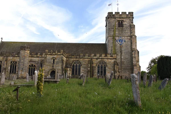 Oldest Part Laurence Church Hawkhurstkent Lower Part Tower Dates 12Th — Stock Photo, Image