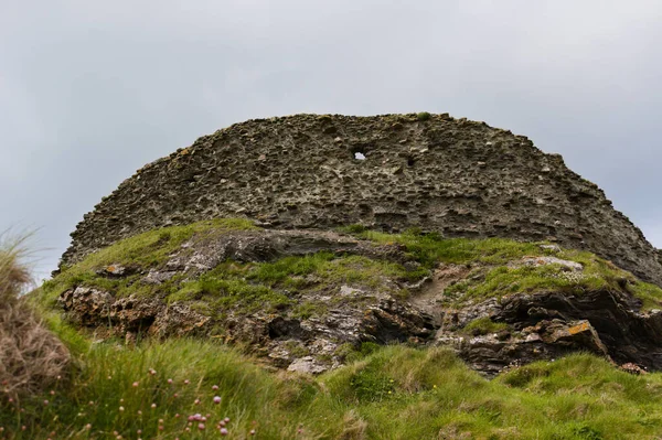 Tintagel Castle Liegt Auf Einer Halbinsel Der Westküste Cornwalls Nicht — Stockfoto