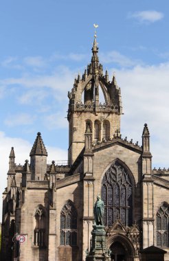 İskoçya, Edinburgh 'daki St. Giles Katedrali' nin ön manzarası.