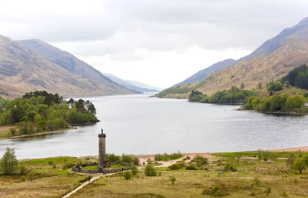 Glenfinnan Monument Located Shore Loch Shiel Built 1815 Plans Scottish — Stockfoto