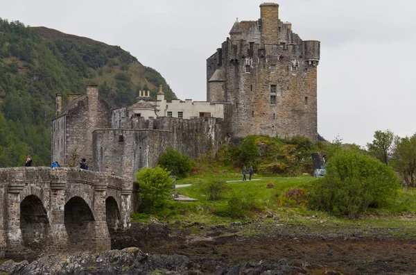 Замок Ейлін Донан Розташований Лох Дуйху Заході Шотландії Фото Показує — стокове фото