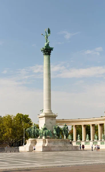 Millennium Monument Inaugurated 1896 Occasion Thousandth Anniversary Hungarian Land Grab — ストック写真