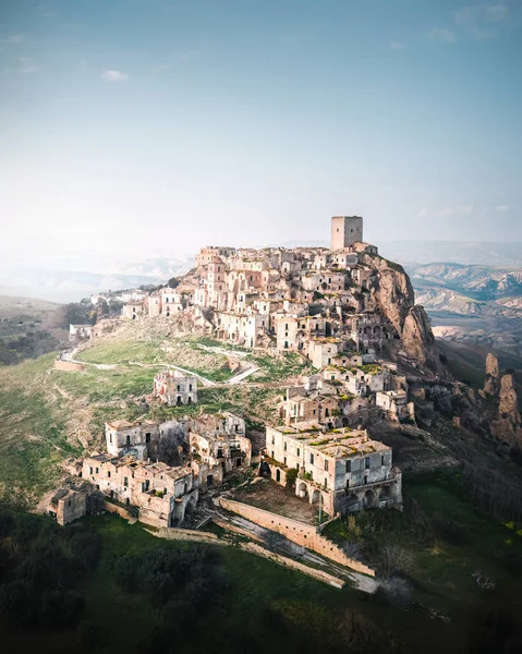 Esta Uma Foto Cidade Abandonada Chamada Craco Sul Itália Craco Fotos De Bancos De Imagens Sem Royalties