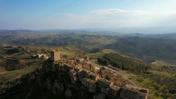 Craco Abandoned Town Basilicata Southern Italy Ghost Town Hit Landslide — Vídeo de Stock