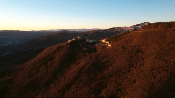 Remote Village Guardiabruna Municipality Torrebruna Italy Filmed Sunrise Rests Top — Vídeo de stock