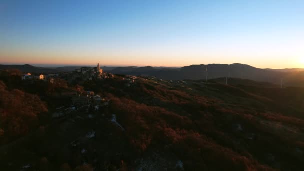 Remote Village Torrebruna Province Chieti Abruzzo Region Filmed Sunrise Rests — Vídeo de stock