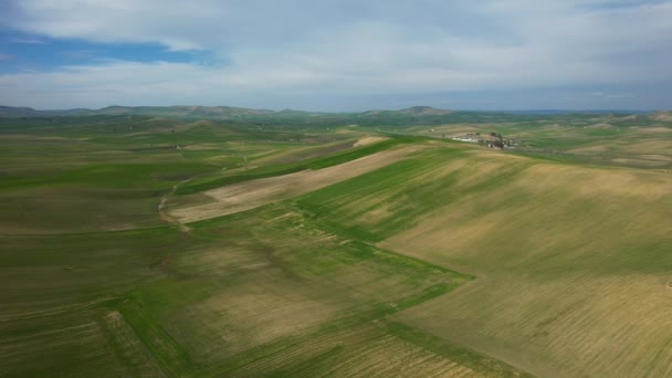 Green Landscape Stunning Fields Filmed Beautiful Province Basilicata Southern Italy — Vídeos de Stock