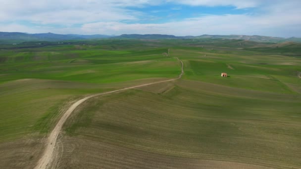 Green Landscape Stunning Fields Filmed Beautiful Province Basilicata Southern Italy — Stok video