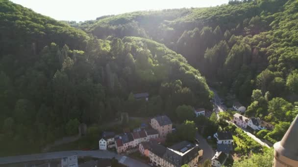 Vianden Castle Located City Vianden North Luxembourg Huge Fortified Castle — Wideo stockowe