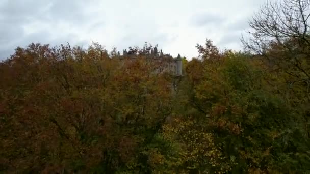 Κάστρο Walzin Είναι Ένα Κάστρο Στην Όμορφη Πόλη Dinant Στο — Αρχείο Βίντεο