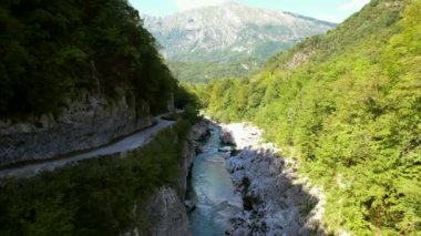 The Soa River in Slovenia, part of the Triglav National Park, has an emerald green color, and is one of the most beautiful rivers in all of Europe. It is also a popular kayaking destination.