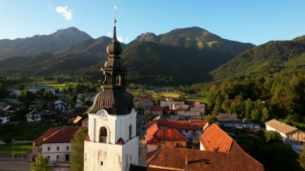 Preddvor Slovenia Small Idyllic Town Breathtaking Views Stunning Panoramas Nestled — Stock video