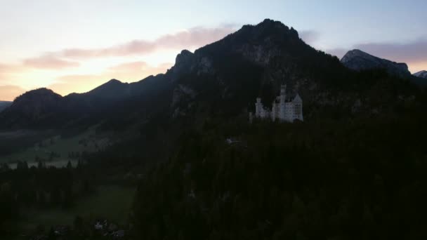 Neuschwanstein Bavaria Germany Castle Village Hohenschwangau Municipality Schwangau Fssen Allgu — Stock video
