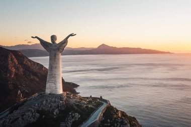 The statue of Christ the Redeemer is located in Maratea, Italy. Created from Carrara marble, and the third tallest statue of Jesus in Europe.
