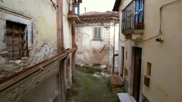 Vidéo Aérienne Ville Fantôme Abandonnée Fossa Italie Ville Est Située — Video