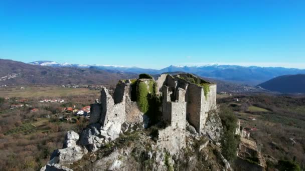 Aerial Video Ghost Town Rocchetta Alta Italy Named Its Medieval — Stock Video