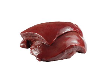 Çiğ taze et olgun kırmızı biber beyaza izole edilmiş.