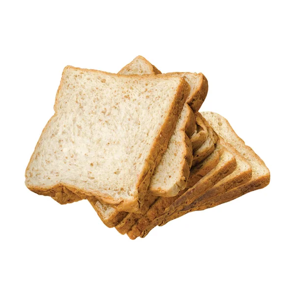 Хлеб Маслом Изолированы Белом Фоне — стоковое фото