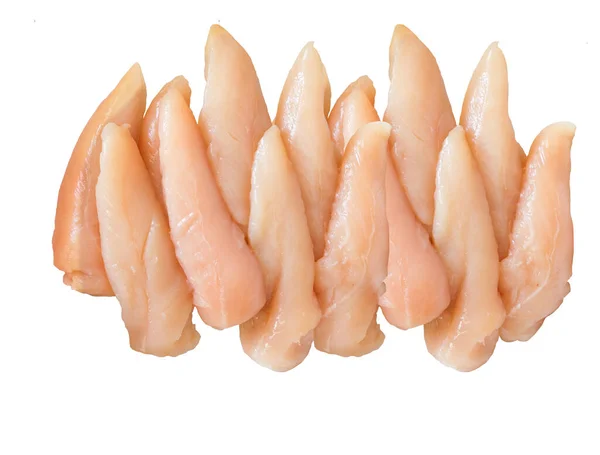 Kyckling Bröst Isolerad Vit Bakgrund — Stockfoto