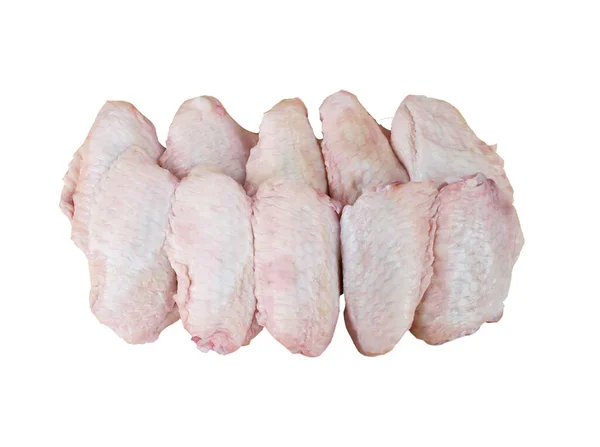 Pernas Frango Cru Isolado Fundo Branco — Fotografia de Stock