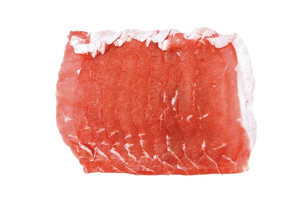生肉牛肉寿司 分离于白色背景 新鲜食品农业 — 图库照片